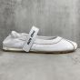 MIU MIU Bleached nappa leather ballerinas