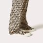 Valentino ONE STUD XL LOW-TOP SNEAKER IN NAPPA LEATHER AND TOILE ICONOGRAPHE FABRIC