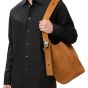 LOEWE Large Pebble bucket bag in suede calfskin