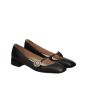Valentino MARY-JANE PRESHOES BALLERINA IN KIDSKIN WITH JEWEL BUTTON 