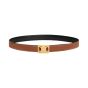 Celine MEDIUM REVERSIBLE FRAMED TRIOMPHE BELT in TAURILLON AND NATURAL CALFSKIN