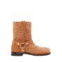 LOEWE Campo Biker boot in brushed suede