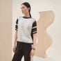 Hermès "Coaching Deja Vu" short-sleeve twillaine sweater