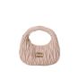 MIU MIU Wander matelassé nappa leather hobo mini-bag