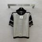 Hermès "Coaching Deja Vu" short-sleeve twillaine sweater