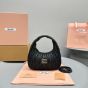 MIU MIU Wander matelassé nappa leather hobo bag