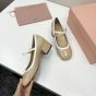 MIU MIU Two-tone patent leather Mary Jane pumps