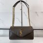 YSL Calypso small in plunged lambskin