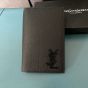 YSL CASSANDRE continental wallet in grain de poudre leather