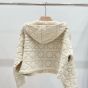 Dior Cannage Zipped Cardigan with Hood