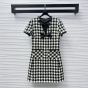 Valentino DAMIER LIGHT TWEED SHORT DRESS