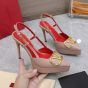 Valentino VLOGO SIGNATURE CALFSKIN SLINGBACK PLATFORM PUMP 