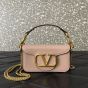 VALENTINO GARAVANI LOCÒ MICRO BAG IN CALFSKIN LEATHER WITH CHAIN