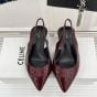 CELINE ALMA TRIOMPHE SLINGBACK in PATENT CALFSKIN