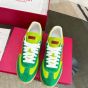 Valentino UPVILLAGE LOW TOP SNEAKER IN CRUST LEATHER AND NYLON