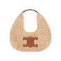 CELINE CLASSIC PANIER HOBO BAG IN RAFFIA AND CALFSKIN