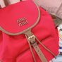 MIU MIU Canvas and leather backpack