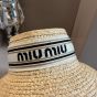 Miu Miu Raffia-effect fabric visor