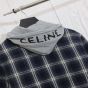 Celine hooded overshirt in checked cotton