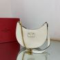 Valentino MINI VLOGO SIGNATURE GRAINY CALFSKIN HOBO BAG