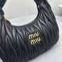 MIU MIU Wander matelassé nappa leather hobo bag