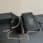 YSL KATE SMALL TASSEL IN CROCODILE-EMBOSSED LEATHER