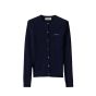 MIU MIU Cable-knit cashmere and silk cardigan