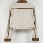 MIU MIU Denim and leather blouson jacket