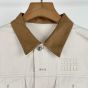 MIU MIU Denim and leather blouson jacket