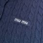 MIU MIU Cable-knit cashmere and silk cardigan