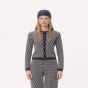 Valentino WOOL CARDIGAN WITH TOUTE LA V JACQUARD PATTERN