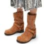 LOEWE Campo Biker boot in brushed suede