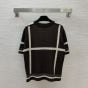 Hermès "Coaching Deja Vu" short-sleeve twillaine sweater
