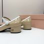 MIU MIU Two-tone patent leather Mary Jane pumps
