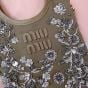 MIU MIU IVY embroidered gabardine bag