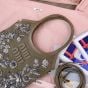 MIU MIU IVY embroidered gabardine bag