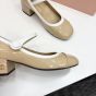 MIU MIU Two-tone patent leather Mary Jane pumps