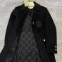 Gucci Double G embroidery wool coat