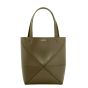 LOEWE Mini Puzzle Fold tote in shiny calfskin