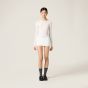 MIU MIU Ribbed knit jersey dress