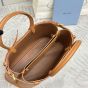Prada Buckle medium leather handbag with double belt