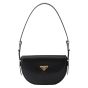 Prada Arqué leather shoulder bag with flap