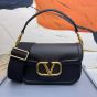 VALENTINO GARAVANI ALLTIME GRAINY CALFSKIN SHOULDER BAG