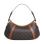 CELINE STRIPED HOBO IN TRIOMPHE CANVAS & CALFSKIN