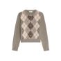 Celine cardigan in argyle alpaca wool