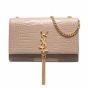 YSL KATE SMALL TASSEL IN CROCODILE-EMBOSSED LEATHER