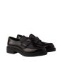 Prada Chocolate brushed leather loafers