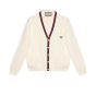 Gucci Knit cotton V-neck cardigan with Web