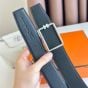 Hermès Tube H belt buckle & Reversible leather strap 38 mm