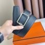 Hermès Tube H belt buckle & Reversible leather strap 38 mm